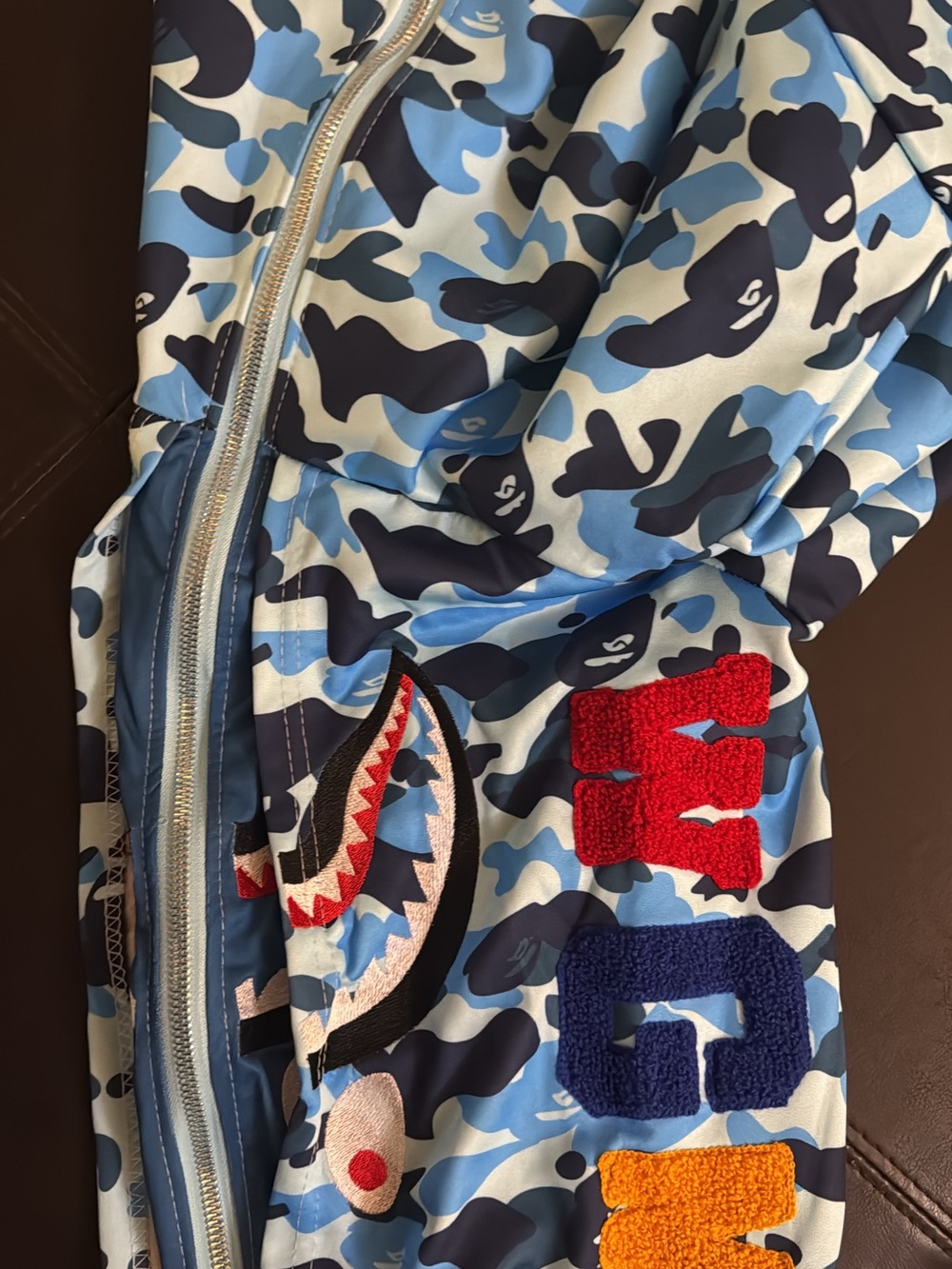 Blue camo hoodie BAPE  *NEW*
